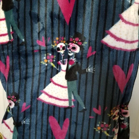Dia de Los Muertos Soft Push Throw Day of the Dead Couples Blanket 60x70 NEW